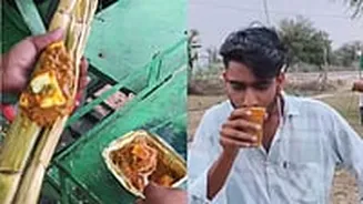 Matar-Paneer Sugarcane Juice Baffles Internet; Viral Video Has Netizens Saying, 'Sooryavanshi Wali Kheer Hi Khila Deta' - VIDEO