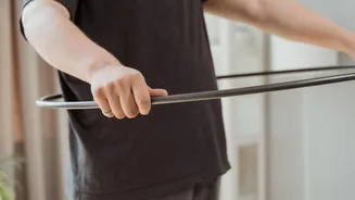 Get a stronger core with this fun hula hoop workout