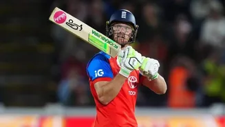England's Jos Buttler hammers his 30th half-century in T20Is: Stats