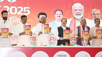 1cr jobs, free education, metro services: NDA releases Bihar manifesto