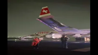 6 Passengers Injured After Swiss Air Flight's Engine Fails, Catches Fire At Delhi Airport