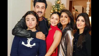 Ranbir Kapoor, Alia Bhatt Attend Aadar Jain–Alekha Advani’s Christmas Party