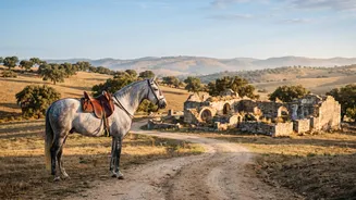 Ride through Roman ruins in Portugal