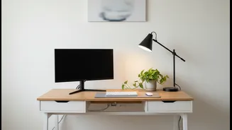 Three simple lighting and cable management tricks to build productive minimalist home offices