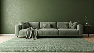 Earthy Green Textures Upgraded Cozy Living Rooms Across Top Metros