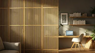 Sustainable Bamboo Screens Help Separate Your Home Office Environment