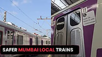 FIRST LOOK: Mumbai Gets Non-AC Local Train With Automatic Doors, New EMU Arrives At Kurla Shed - VIDEO