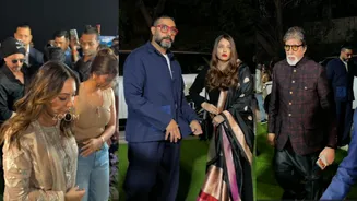 Amitabh Bachchan, Shah Rukh Khan, and Abhishek-Aishwarya Show Support for Their Kids at the Annual Day Event