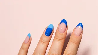 Dive into Blue: 19 Chic French Manicure Ideas for Spring & Summer