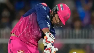 Vaibhav Suryavanshi reaction after getting dismissed goes Viral as Tilak takes a stunner - WATCH