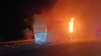 9 killed after AC bus catches fire in Greater Noida