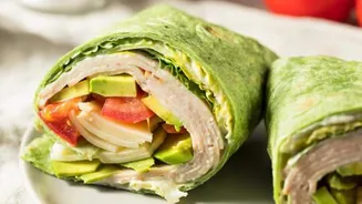 Healthy breakfasts: Spinach and cheese wrap