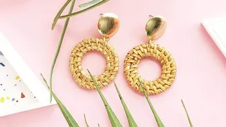 Redefine your winter style with raffia earrings