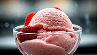 Creamy Almond Milk Strawberry Sorbet Is Perfect For Rainy Evenings