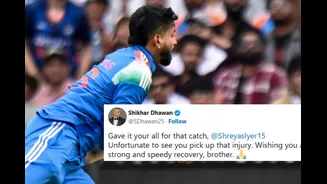 Shikhar Dhawan Prasies Shreyas Iyer For His Effort, Wishes Him A 'Strong And Speedy Recovery'
