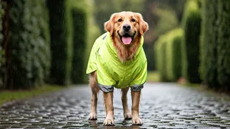 Planning Monsoon Dog Care Buy High Visibility Neon Waterproof Raincoats