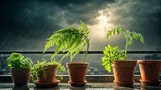 Balcony Wind Turns Plant Rain Days Into Drama