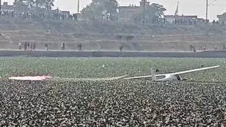 Breaking: Trainee Aircraft Crashes into a Waterbody in Uttar Pradesh's Prayagraj, Rescue Op Underway