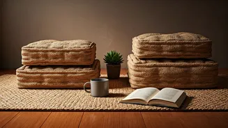 Style Cozy Reading Corners Using Low-Slung Jute Floor Arrangements
