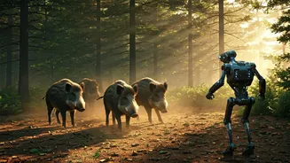 Mysterious Robot vs. Wild Boars: An Unexplained Internet Enigma