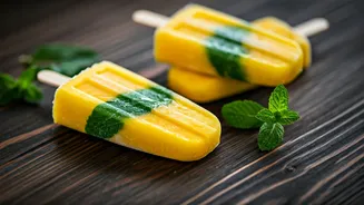 Make These Zesty Raw Mango Mint Popsicles Right Now