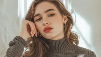 Pair bold red lips with glowing skin