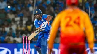 IND vs ZIM Live: Sanju Samson Out for 24, Fans React in Must-Win T20 World Cup 2026 Clash