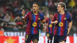La Liga: Raphinha's hat-trick helps Barcelona thrash Racing Santander 7-2