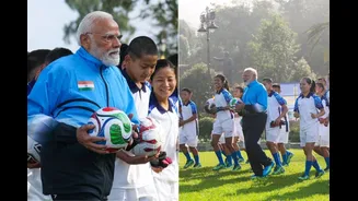 'Energising': PM Modi Plays Football With Youngsters In Sikkim After Bengal Poll Campaign