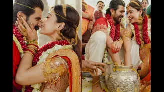 Rashmika Mandanna Kisses ‘Husband’ Vijay Deverakonda, Tears Up During Varmala | First Photos Out