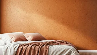 Give Bedrooms An Earthy Makeover Using Textured Terracotta Wall Washes