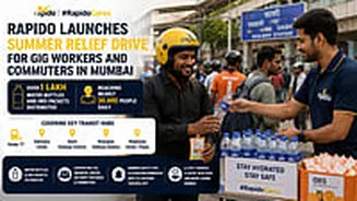 Mumbai: Rapido Distributes Over 1 Lakh Water Bottles And ORS Packets Under Summer Relief Drive For Gig Workers