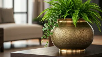 Upcycle Ancient Heavy Brass Vessels Into Statement Living Room Planters