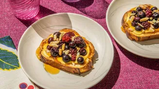 Crunchy and wholesome: Blueberry almond toast