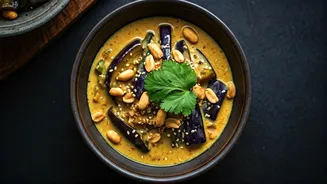 Make Rich Sesame-Peanut Aubergine Curries For Weeknight Family Comfort