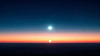 Three Celestial Neighbors Align Perfectly On Western Horizon After Dark