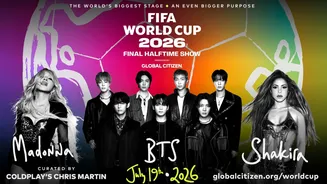 Madonna, Shakira e BTS serão os co-headliners do primeiro FIFA World Cup Final Halftime Show
