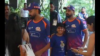 [WATCH] IPL 2026: Female fan goes the distance to click selfie with Rohit Sharma
