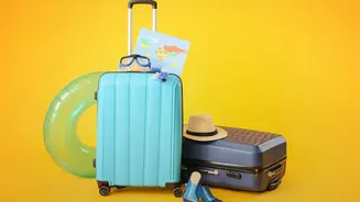 Vacuum compression pouches help fit weekend wardrobes into compact beach trip bags