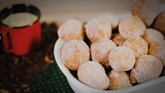 Bolinho de chuva fácil para o café da tarde
