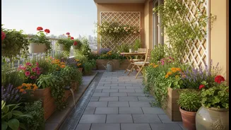 A Balcony Garden Should Never Block Drains, Doors or Escape Routes