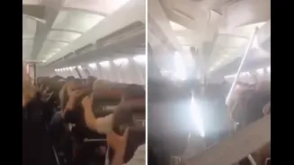 Passengers scream as plane shakes mid-air in Iran