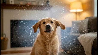 Damp Fur Should Be Dried Properly Before Pets Settle Indoors