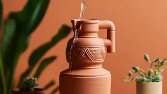 Terracotta Olla Containers Supply Steady Underground Water Distribution For Compact Balcony Gardens