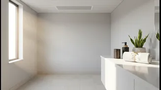 A Fresh Bathroom Needs Airflow And Dryness Before Decorative Styling