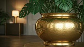 Give Your Monsteras Luxury Upgrade Via Heavy Brass Containers