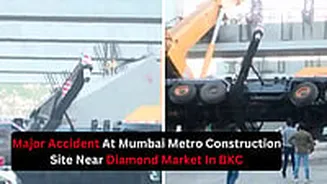 Major Mishap In Mumbai's BKC: Beam Collapses, Crane Topples At Metro Construction Site Near Diamond Market - VIDEO