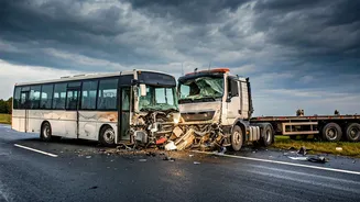 Tragic Collision Claims Six Lives in Uttar Pradesh as Wedding Bus Hits Truck