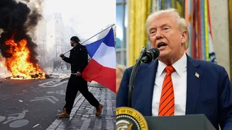 Trump mocks France protest violence