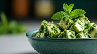 Savory Green Mint Paneer Dish Rules Healthy Breakfast Recipes